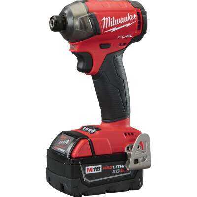 Milwaukee M18 FUEL SURGE Brushless 1/4 In. Hex Hydraulic Cordless Impact Driver Kit with (2) 5.0 Ah Batteries & Charger