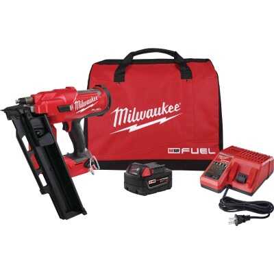 Milwaukee M18 FUEL Brushless 21 Degree Cordless Framing Nailer Kit with 5.0 Ah Battery & Charger