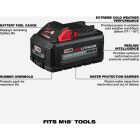 Milwaukee M18 REDLITHIUM Lithium-Ion High Output XC 6.0 Ah Battery Pack Image 2